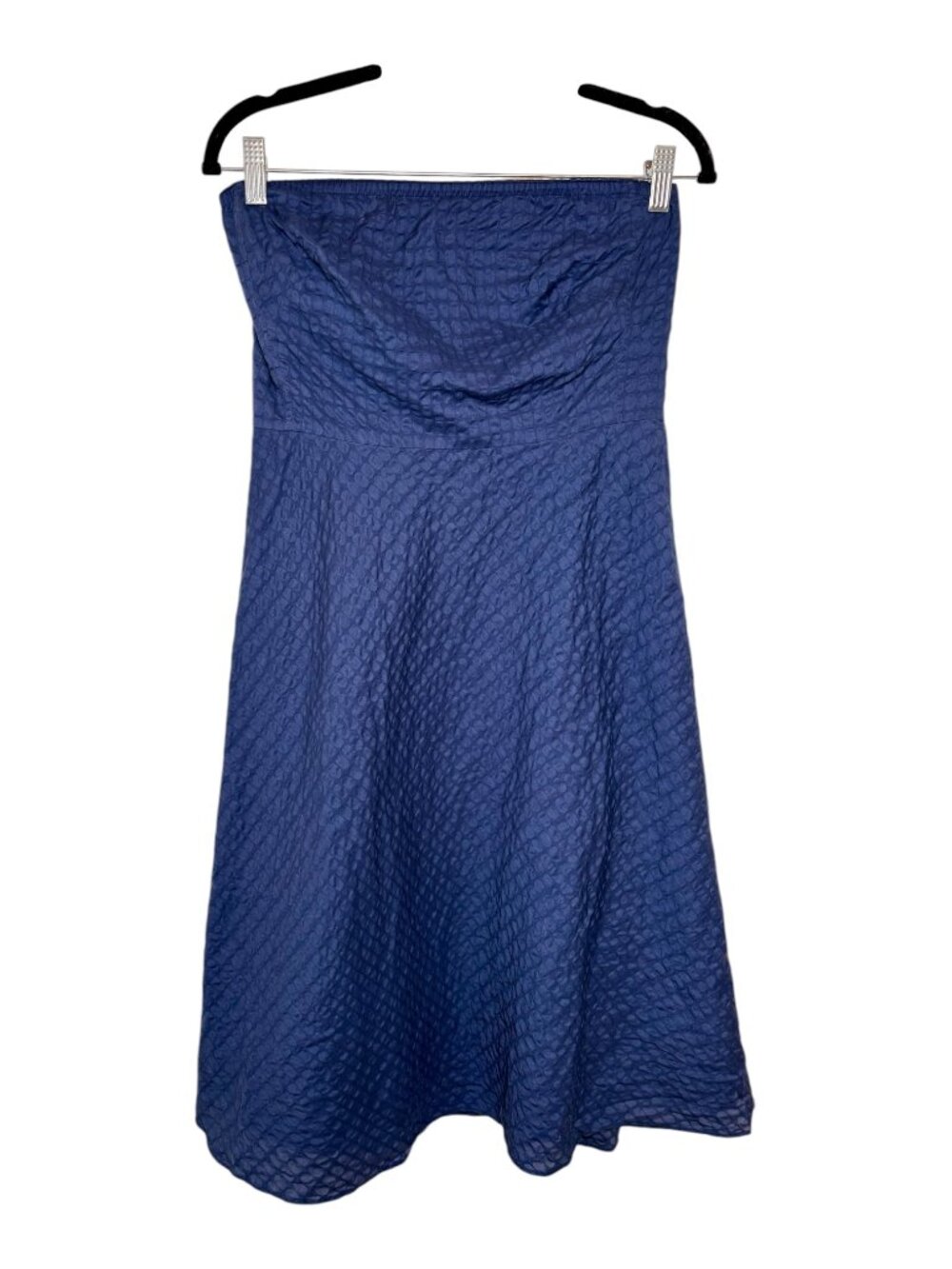 J.Crew Navy Blue Strapless Fit Flare Dress Preppy Classic Feminine Size 6